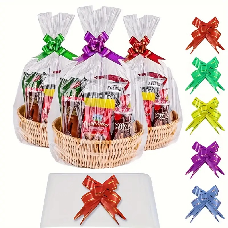 Wedding Hampers - 20/50 sztuk dużej przezroczystej celofanowej torby