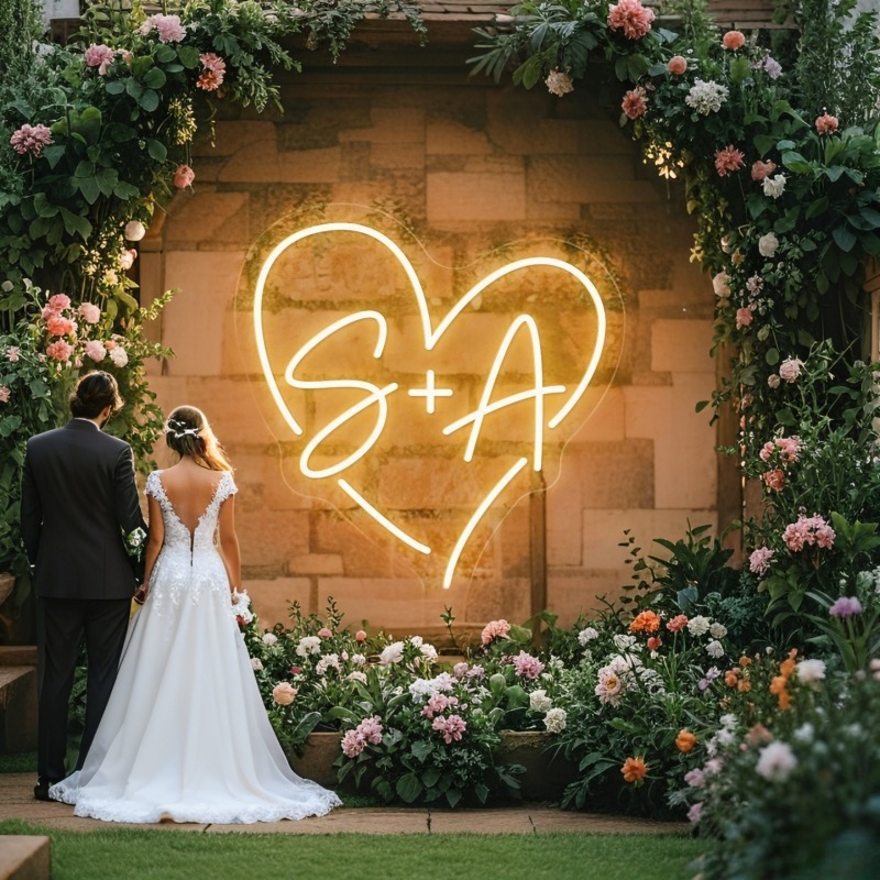 Wedding Party Supply - Neon LED w kształcie serca z