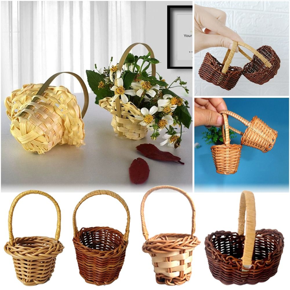 Wedding Hampers - Mini warkocz Kosze na kwiaty z