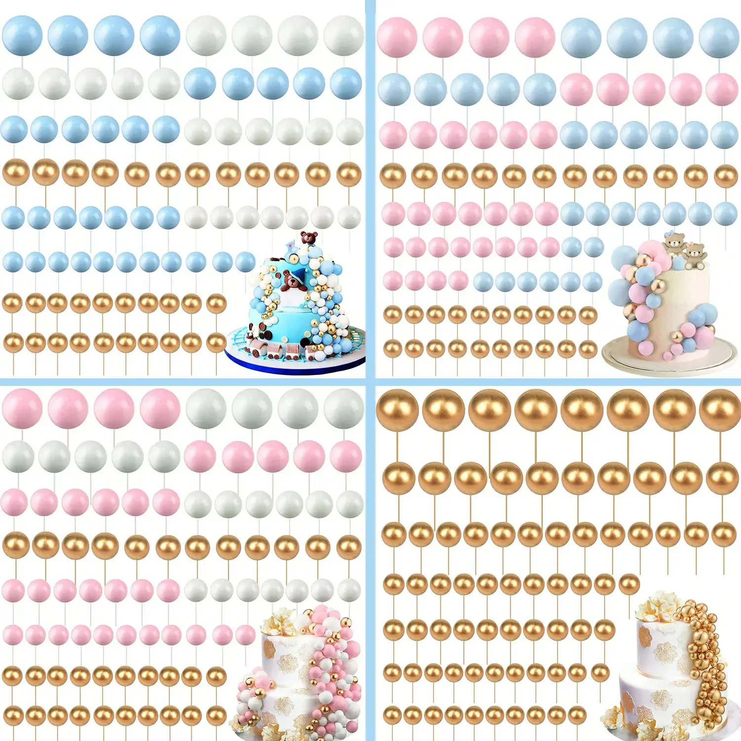 Confetti Balloon Set - 68Pcs Kulki Dekoracje na tort Dekoracje