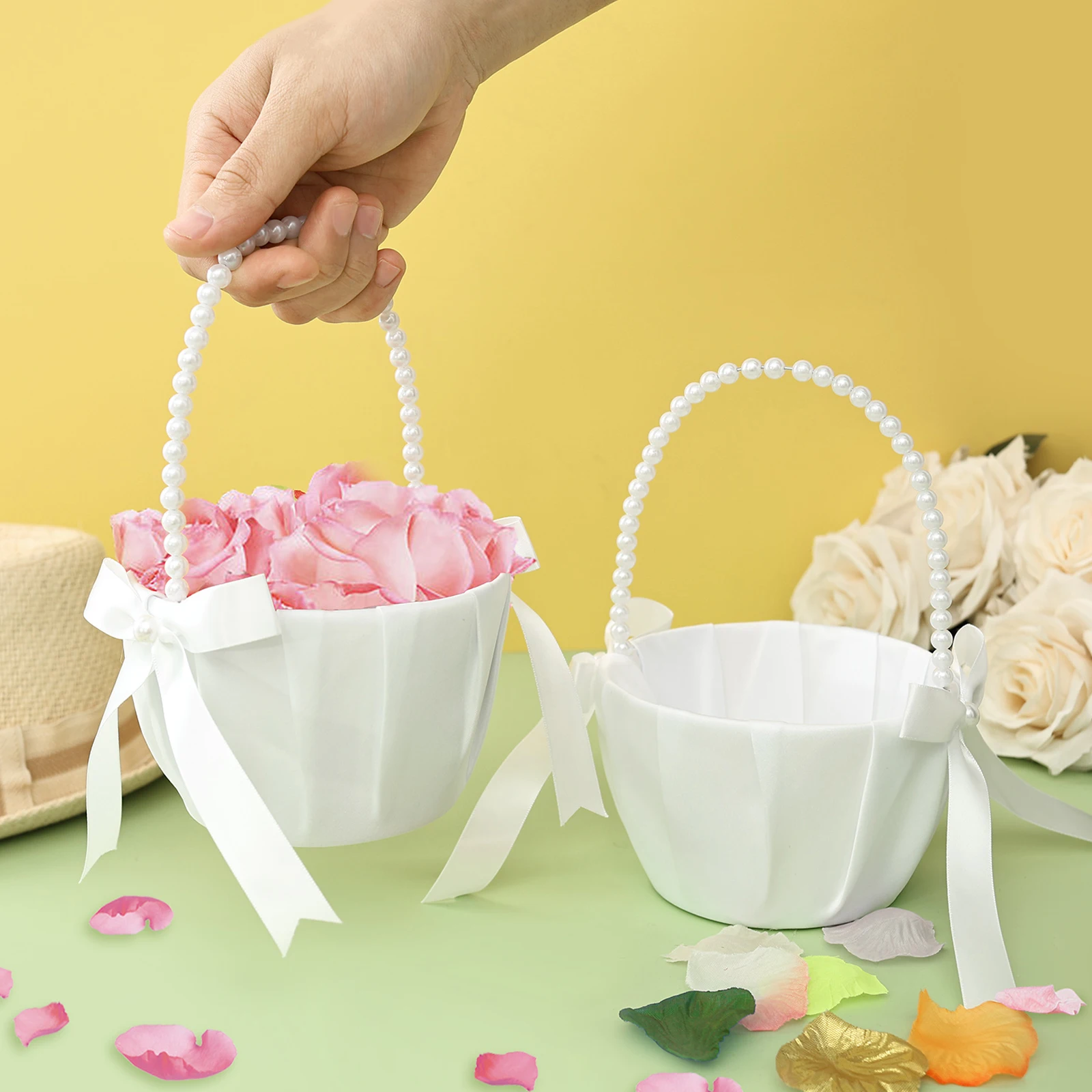 Wedding Hampers - 2 szt. Koszyczki dla dziewczynki sypiącej