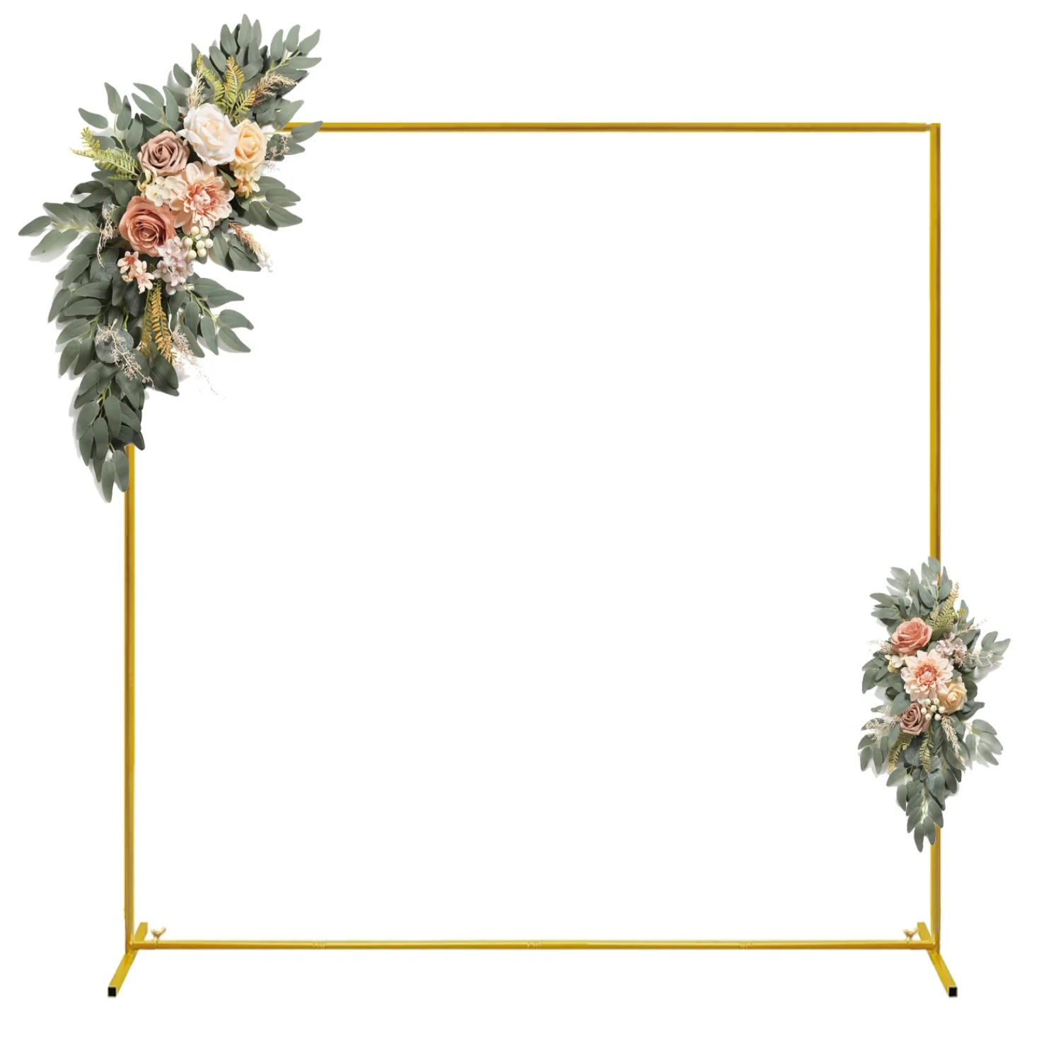 Wedding Support - Złote łuki ślubne Kwadratowy stojak na