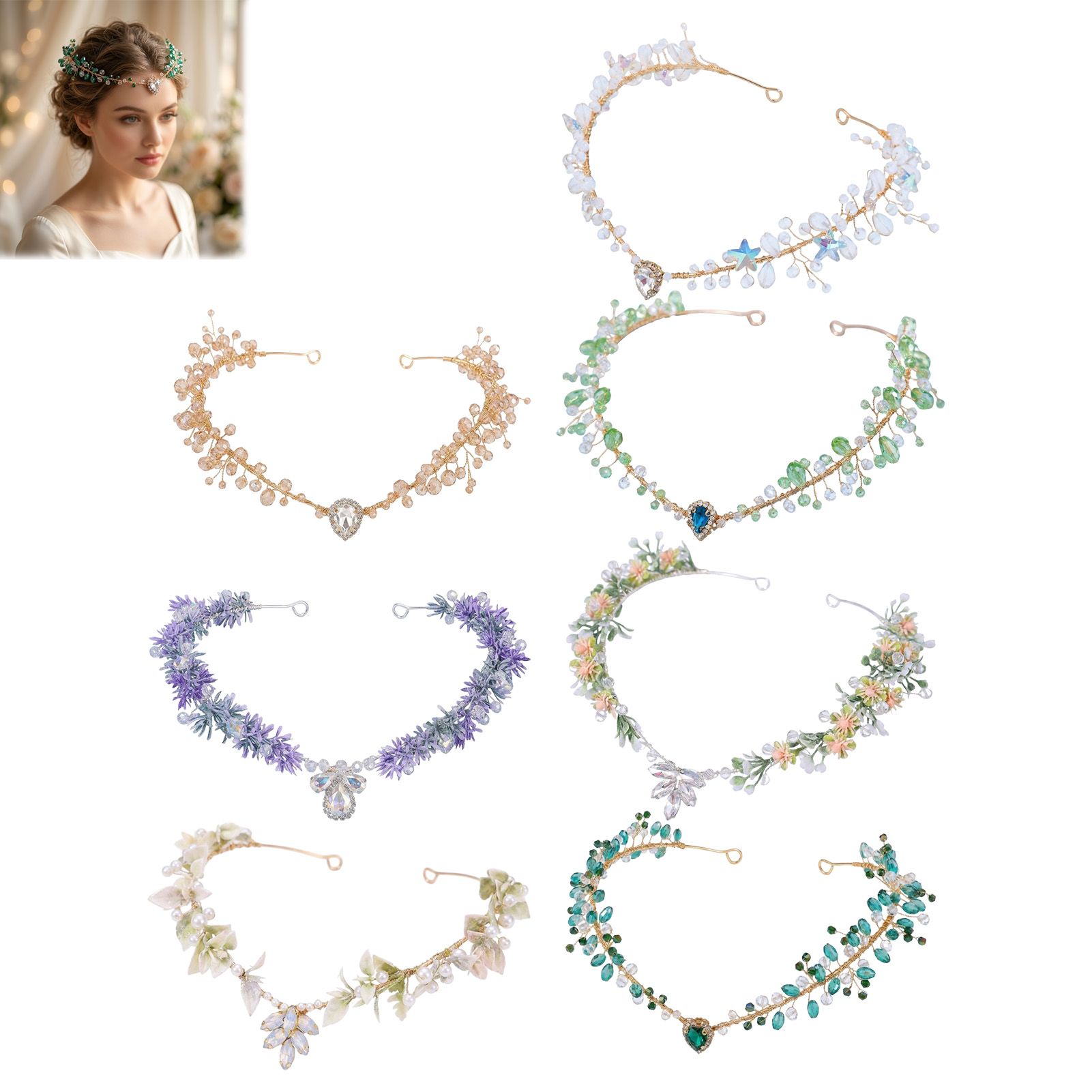 Ślubna opaska do włosów, trójk – Wedding Party Supply recenzja i cena