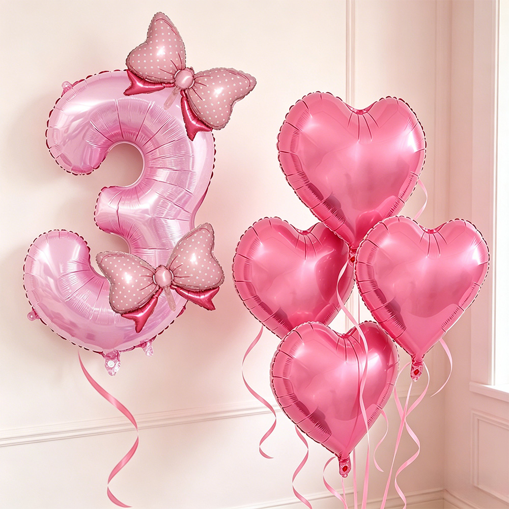 Różowe dekoracje na przyjęcie  – Confetti Balloon Set recenzja i cena