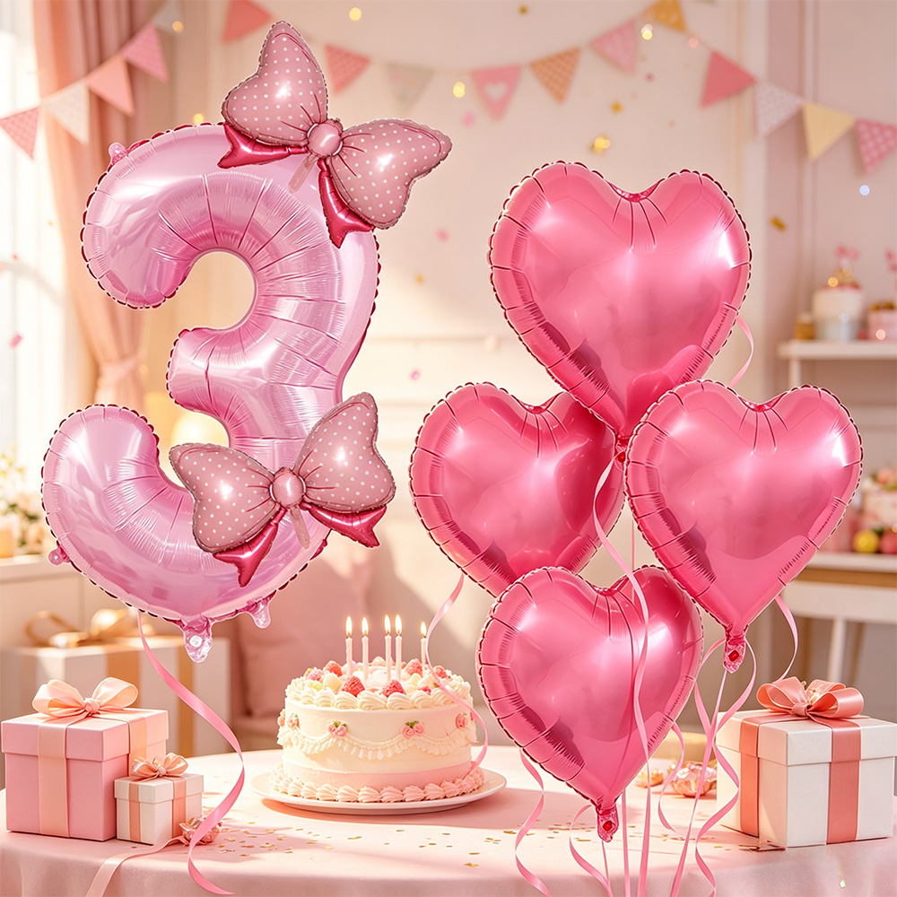 Różowe dekoracje na przyjęcie  – Confetti Balloon Set recenzja i cena