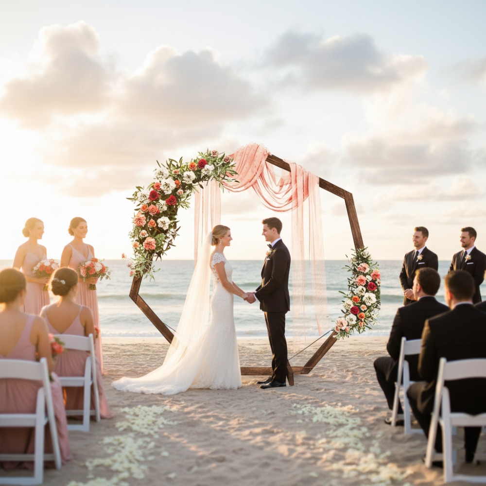 Drewniana rama łuku ślubnego,  – Wedding Support recenzja i cena