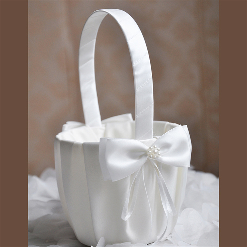 Biały koszyk dla dziewczynek s – Wedding Hampers recenzja i cena