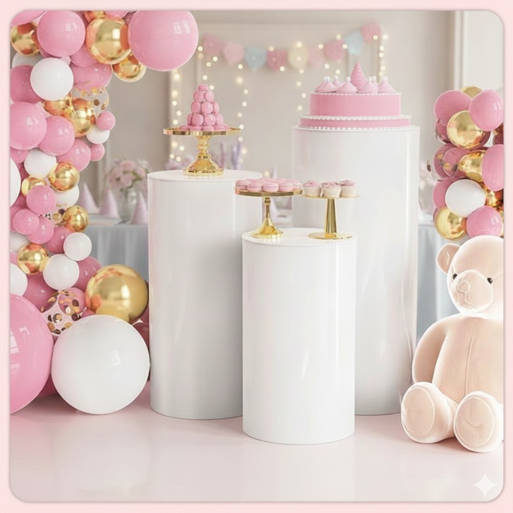 3/5 szt. Białe cylindryczne po – Wedding Party Supply recenzja i cena