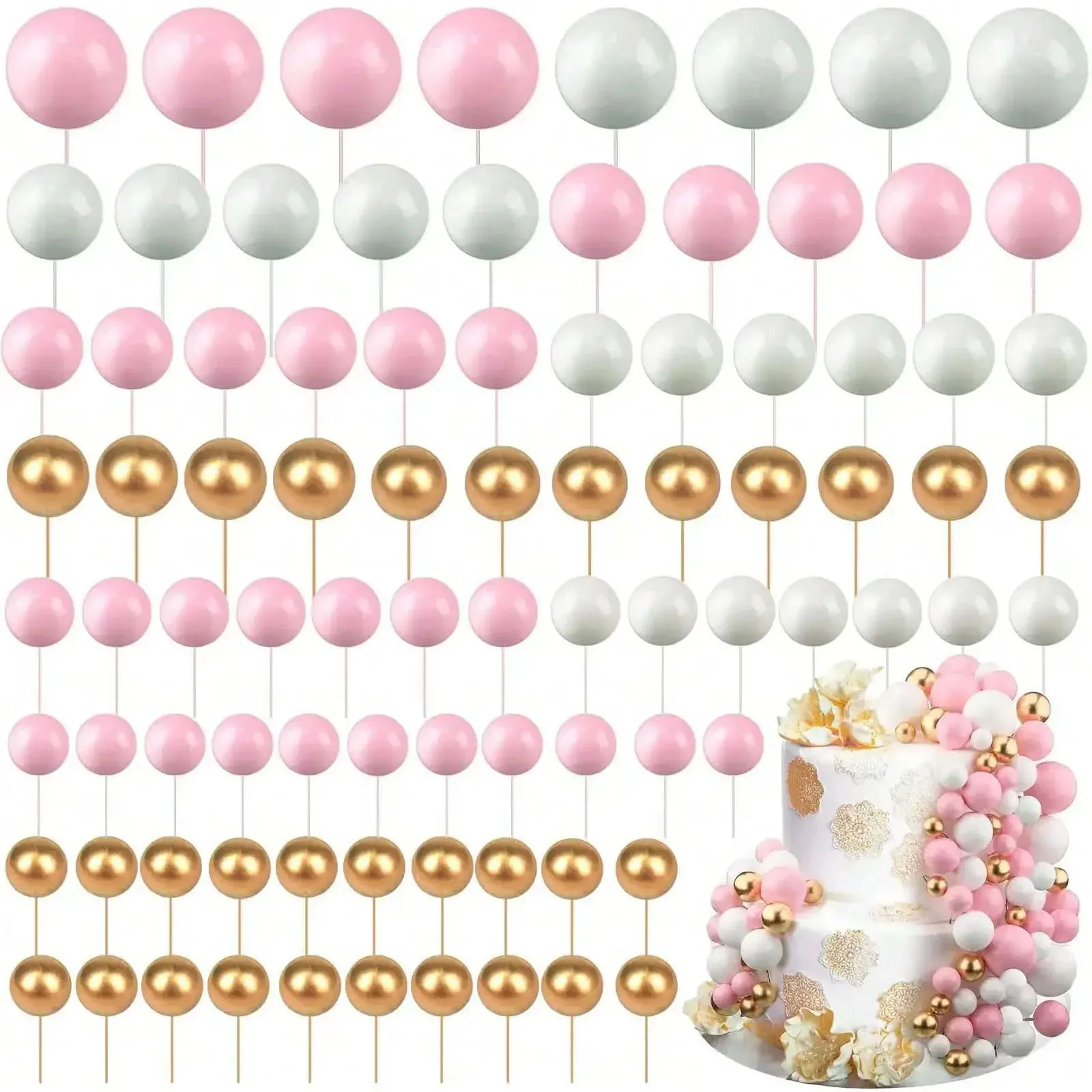 68Pcs Kulki Dekoracje na tort  – Confetti Balloon Set recenzja i cena