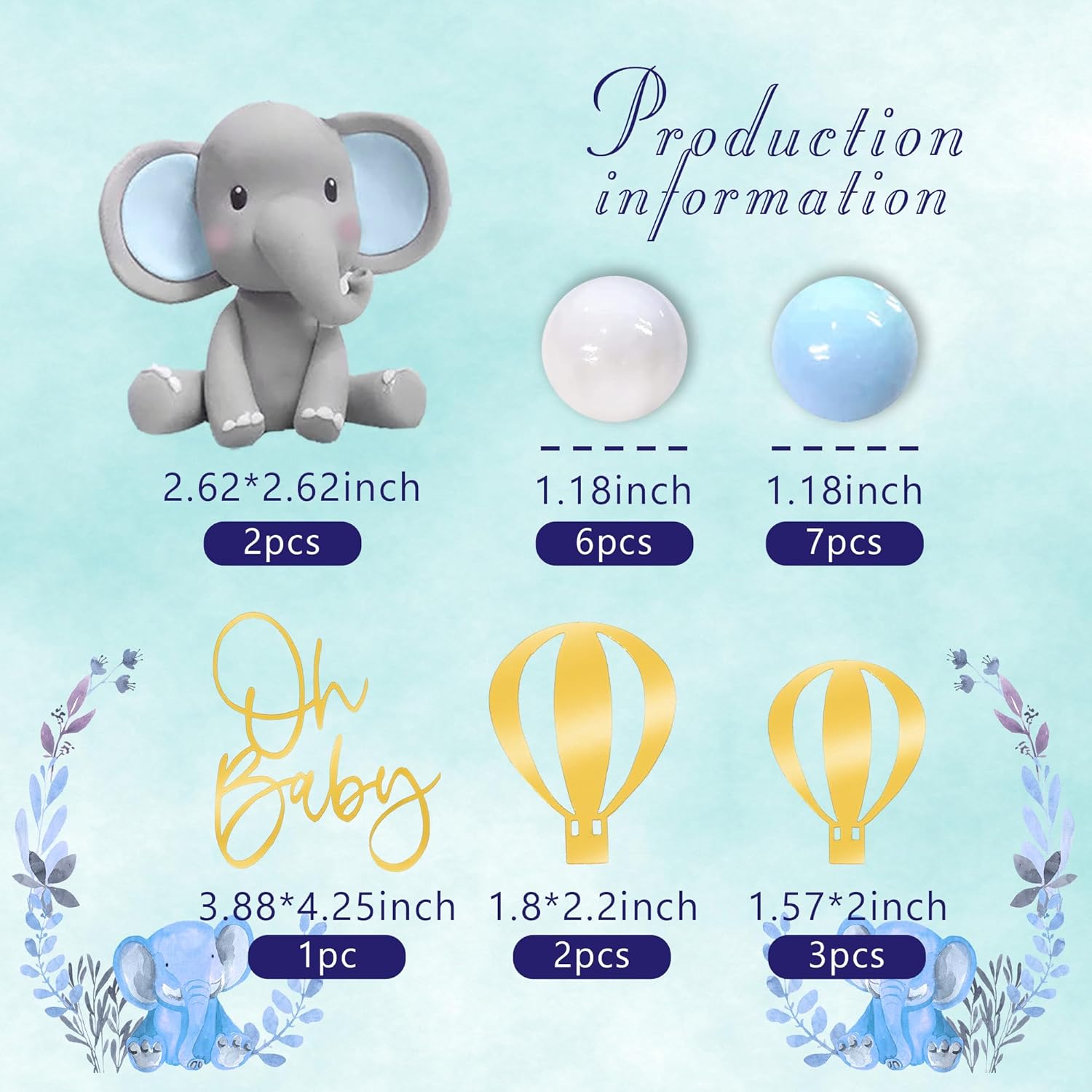 Dekoracja tortu w kształcie sł – Confetti Balloon Set recenzja i cena
