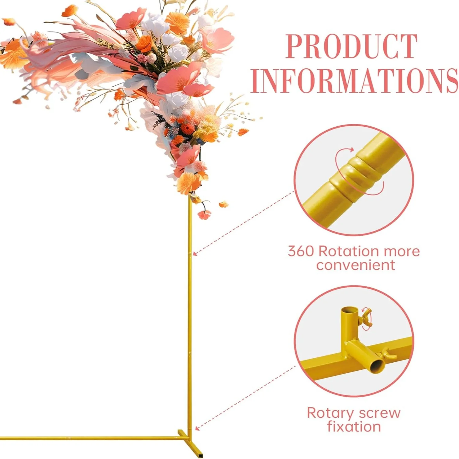 Złote łuki ślubne Kwadratowy s – Wedding Support recenzja i cena